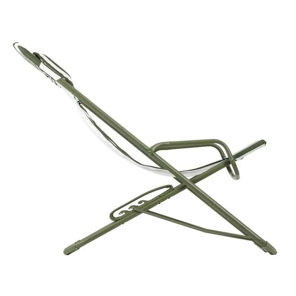 Transat transaswing colorblock Lafuma coloris vert structure en acier - 60 x 83 x 91 cm