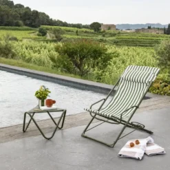 Transat transaswing colorblock Lafuma coloris vert structure en acier - 60 x 83 x 91 cm