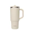 Travel cup isotherme en inox avec bouchon étanche Qwetch Matt sable - 900 ml