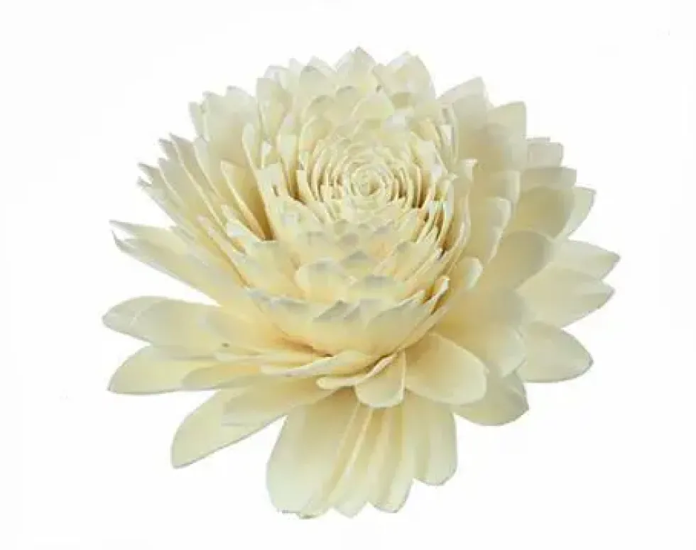 Tête de fleur de Sola blanche Naturalys - Ø 12 cm