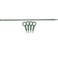 Tuteur à tomate avec 4 attaches coloris vert - 180 cm