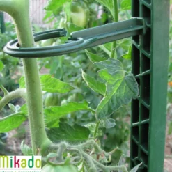 Tuteur à tomate avec 4 attaches coloris vert - 180 cm