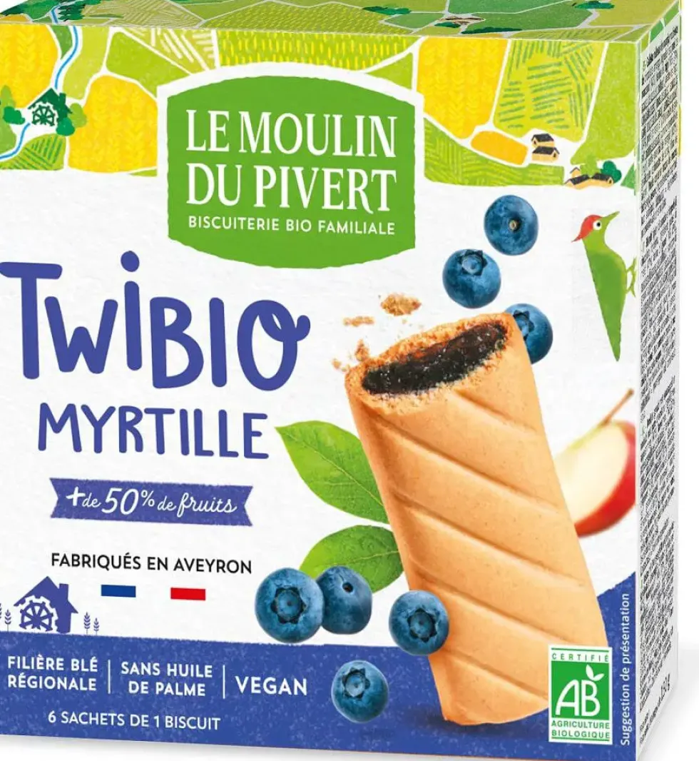 Twibio myrtille bio LE MOULIN DU PIVERT 150 g