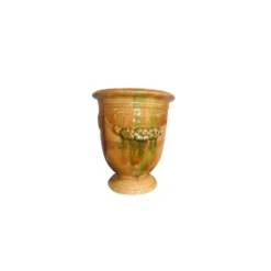 Vase Anduze flammé en terre cuite émaillée H 28 x Ø 32 cm