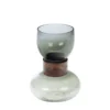 Vase avec col en verre coloris gris Zimbabwe - Ø 16 x H 20 cm