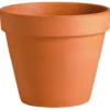 Vase brut rouge en terre cuite D.11 x H10