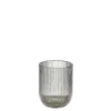 Verre à eau en verre cannelé Merlot - Ø 9,5 x H 7,5 cm