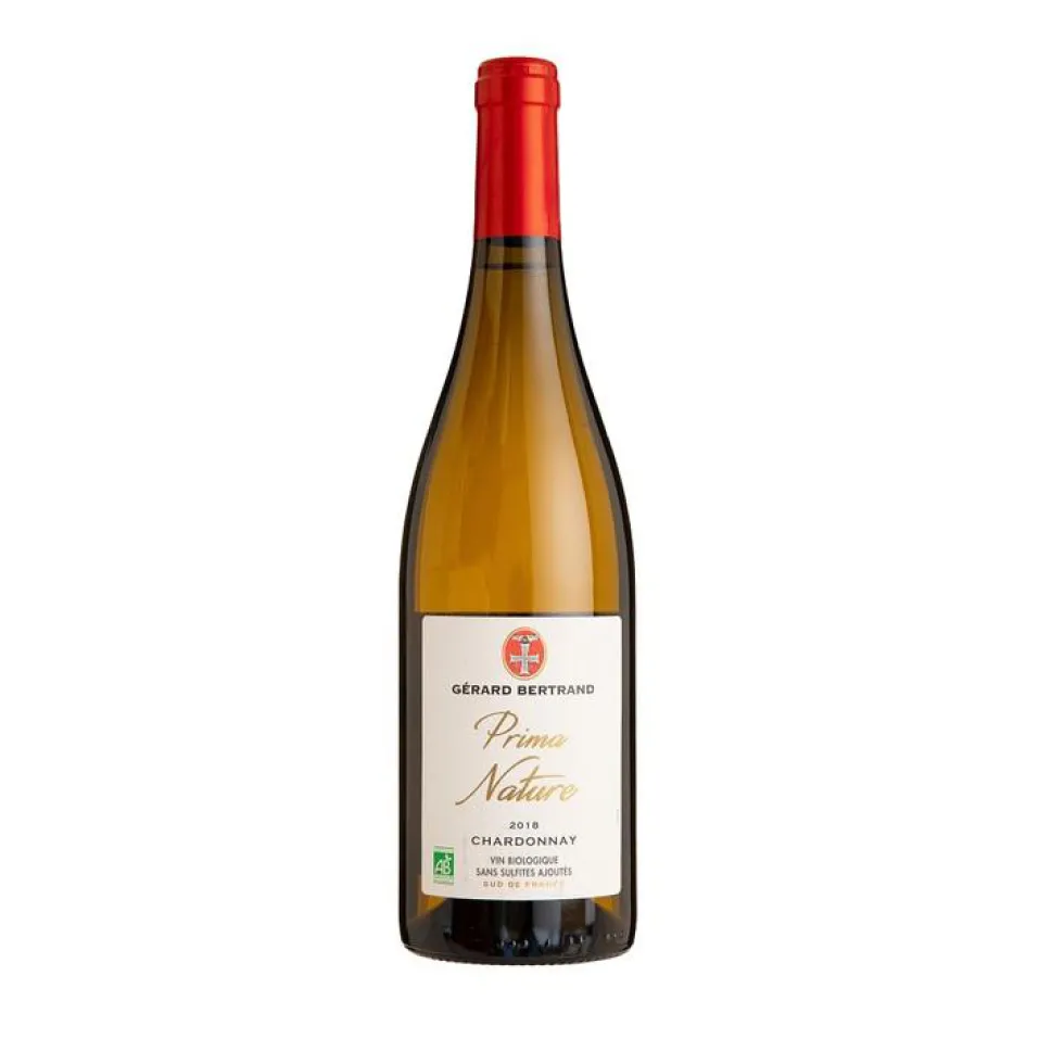 Vin blanc Prima Nature IGP Pays d’Oc Bio Chardonnay vegan sans sulfite 75 cl