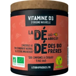 Vitamine D3 goût abricot Les bio frères La Dédé - 120 comprimés