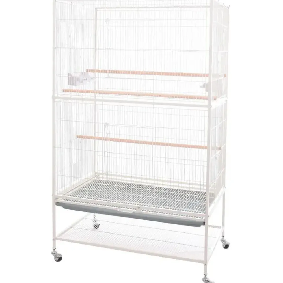 Volière Sumba blanche L 79 x l 52 x H 130 cm